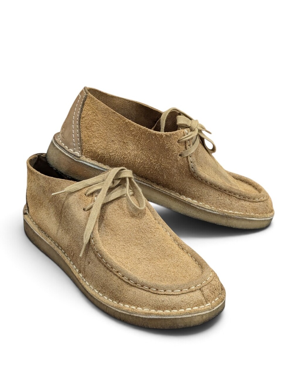 Clarks Originals Desert Nomad Suede Leather Loafers Boots, Tan